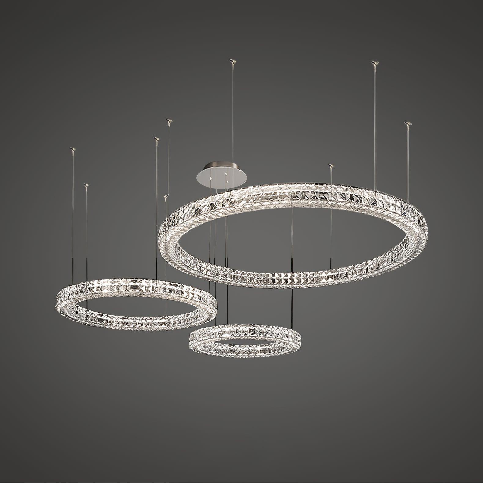 Lustra Chandelier Crystal Ring Spiridon Luxe - Letslighting