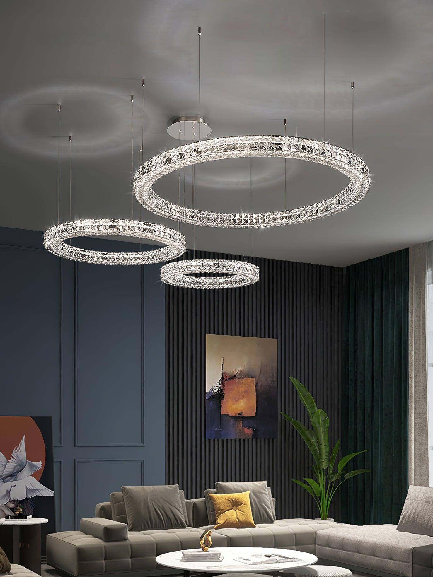 Lustra Chandelier Crystal Ring Spiridon Luxe - Letslighting