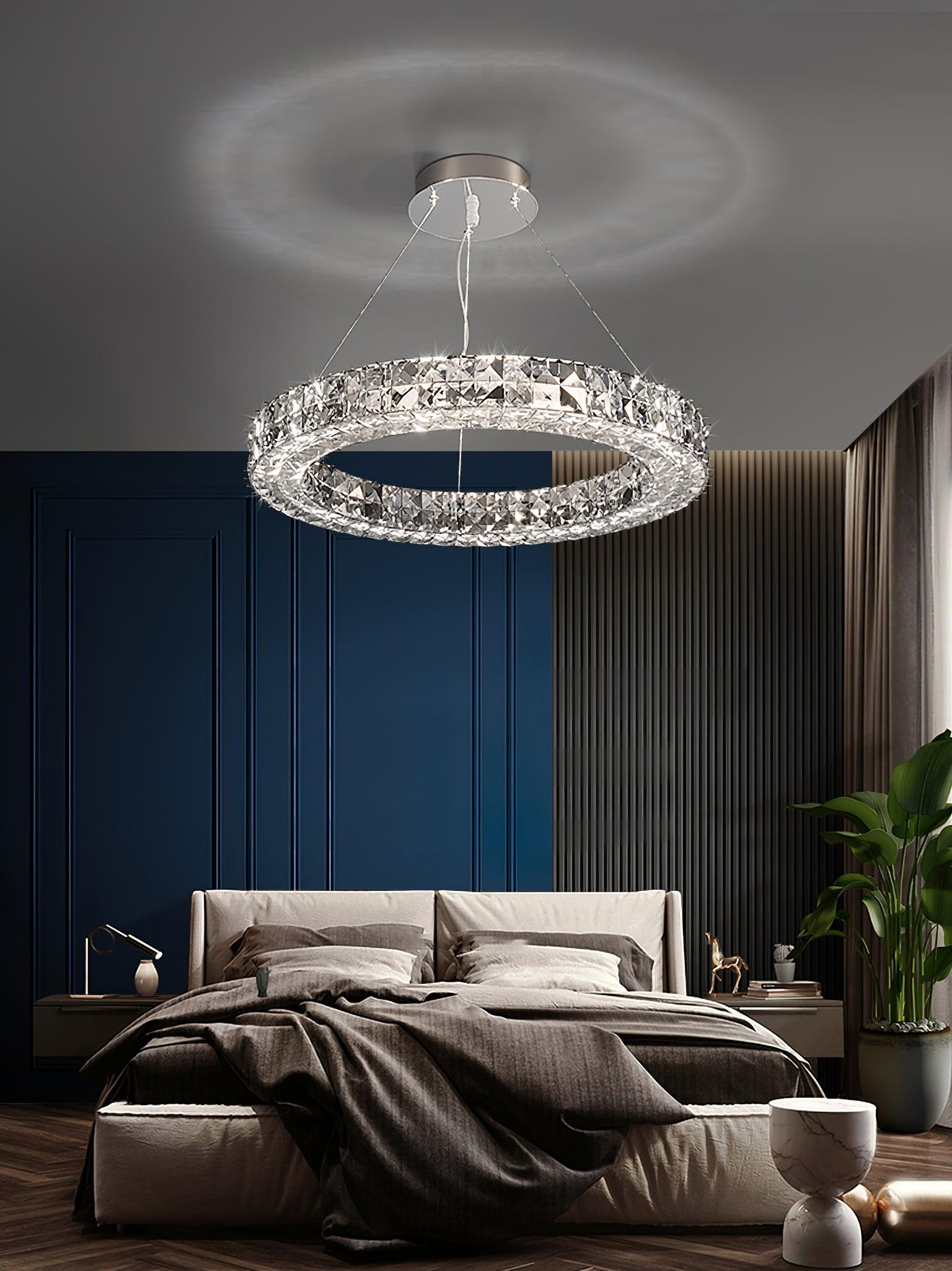 Lustra Chandelier Crystal Ring Spiridon Luxe - Letslighting