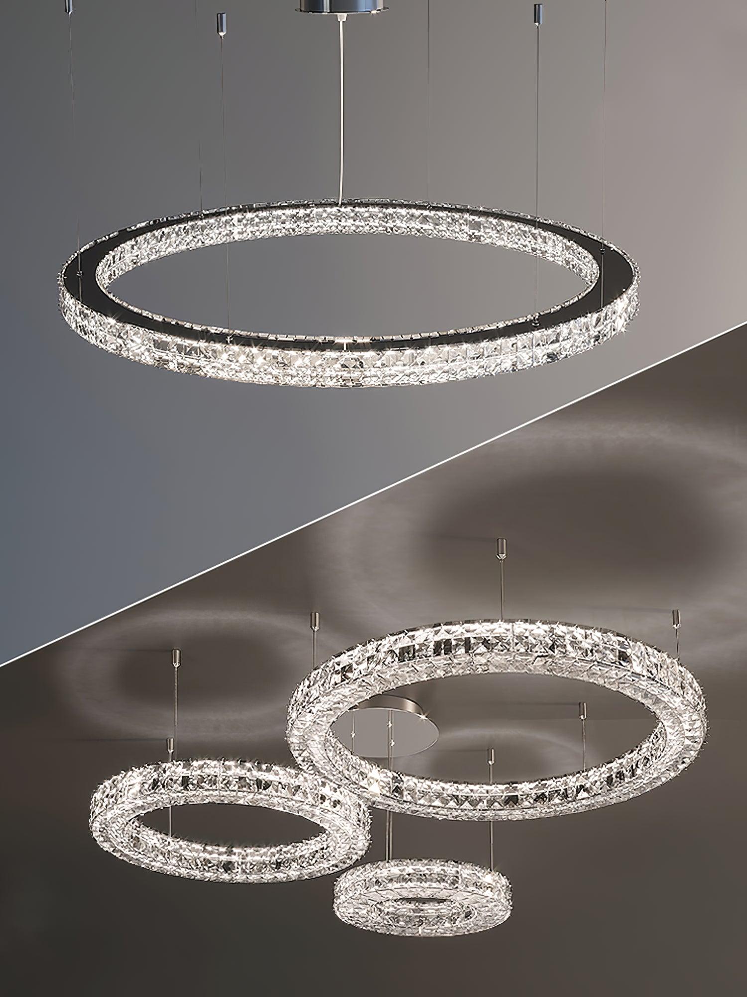 Lustra Chandelier Crystal Ring Spiridon Luxe - Letslighting