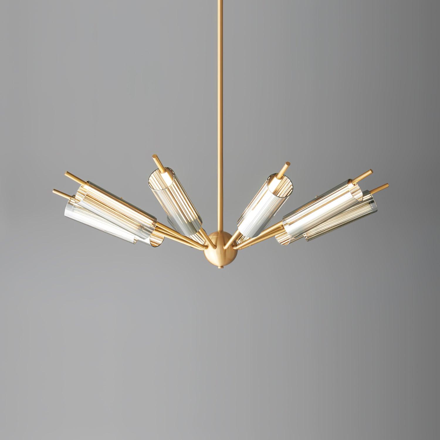 Lustra Chandelier Sputnik Brass Modern 12-Light - Letslighting