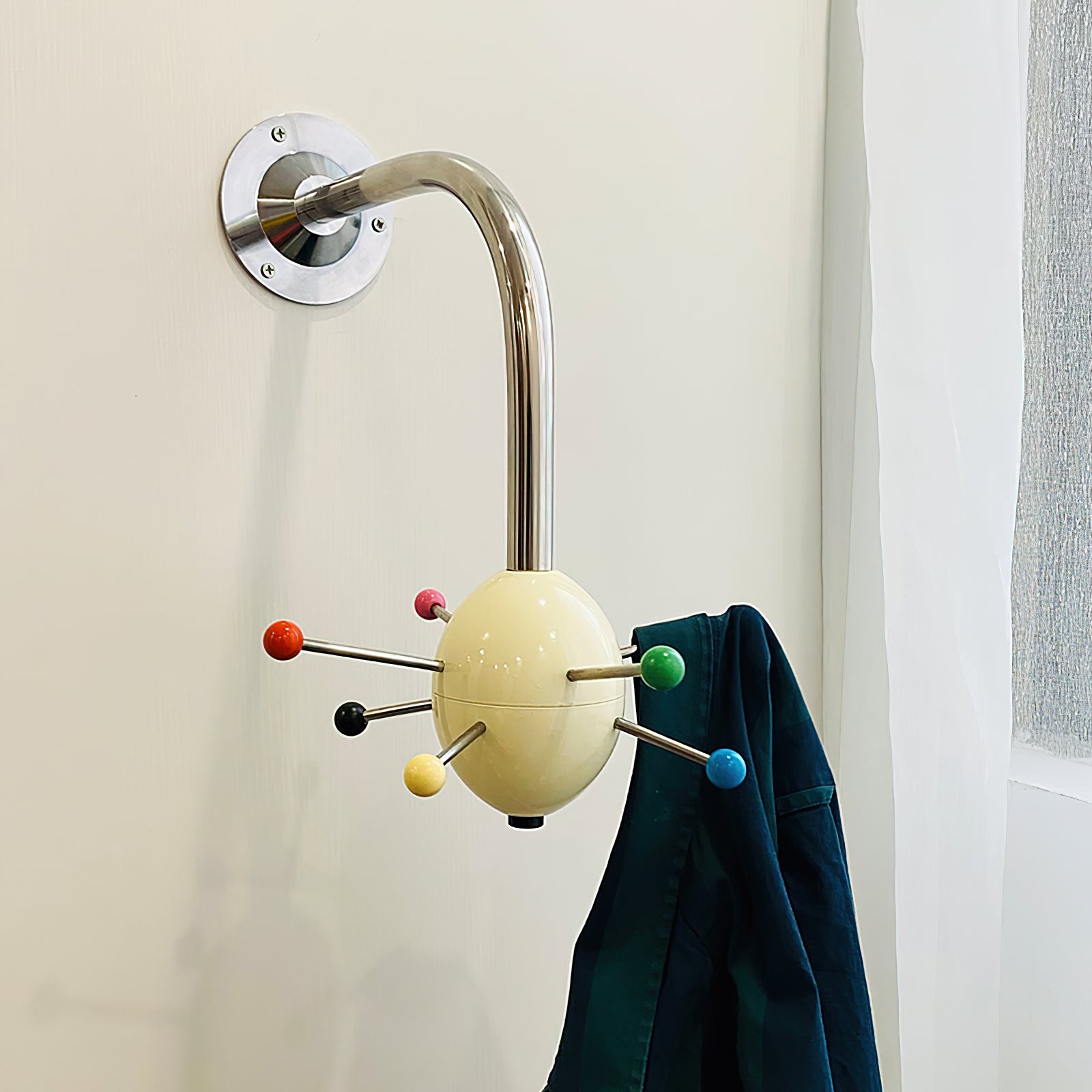 Sputnik Wall Coat Rack Colorful Hooks Modern Hallway - Letslighting