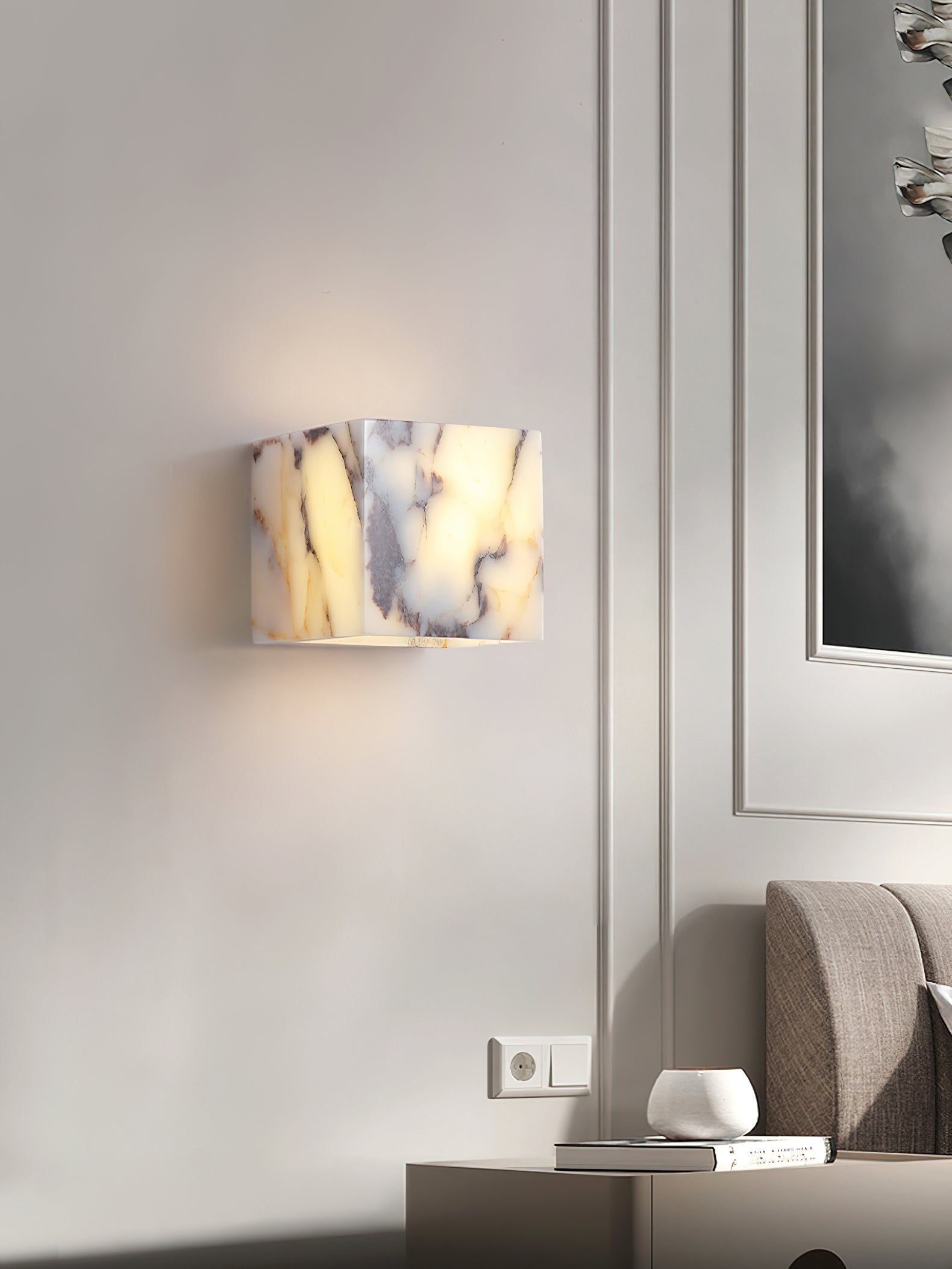 Illaee Modern Minimalist Square Marble Wall Lamp - Letslighting