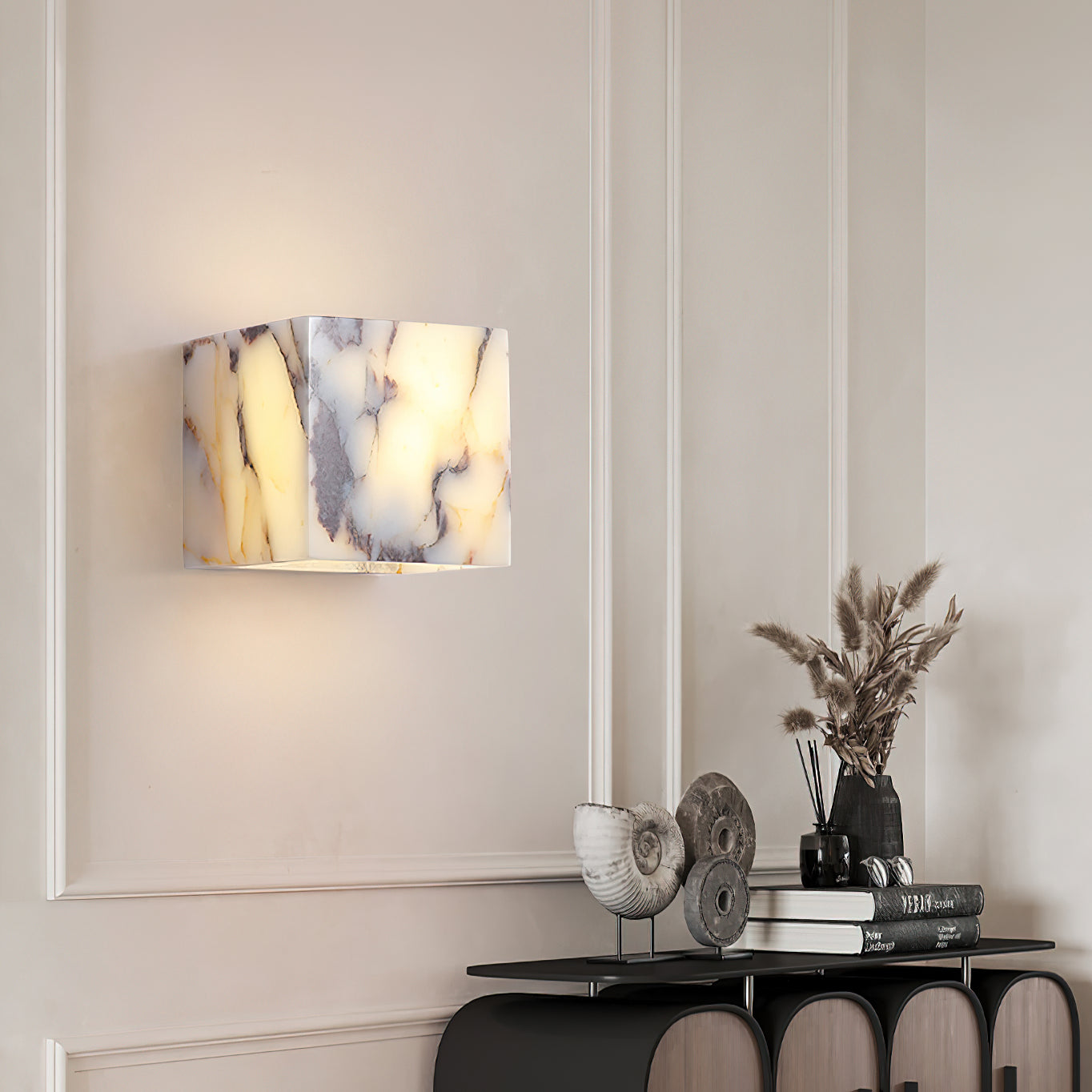 Illaee Modern Minimalist Square Marble Wall Lamp - Letslighting