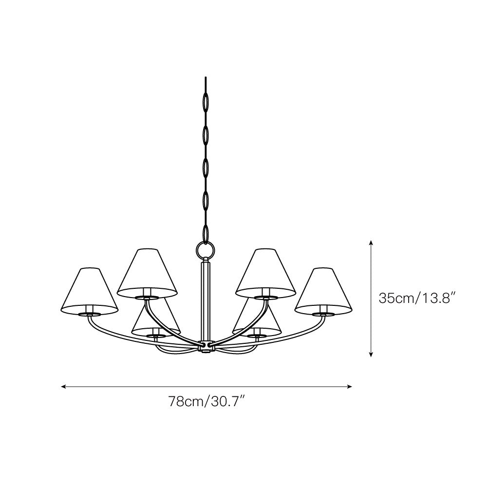Fleur Classic Vintage Fabric Chandelier - Letslighting