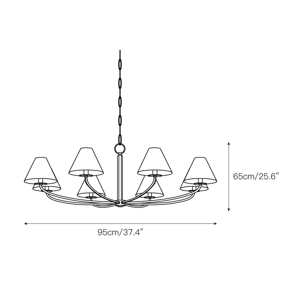 Fleur Classic Vintage Fabric Chandelier - Letslighting