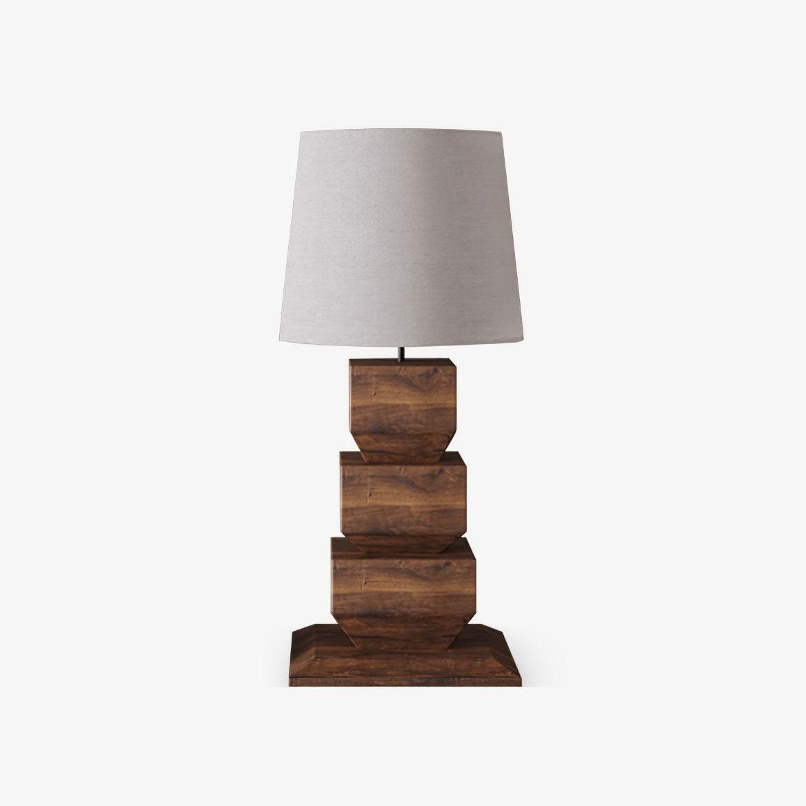 Blocka Stacked Wooden Table Lamp - Letslighting