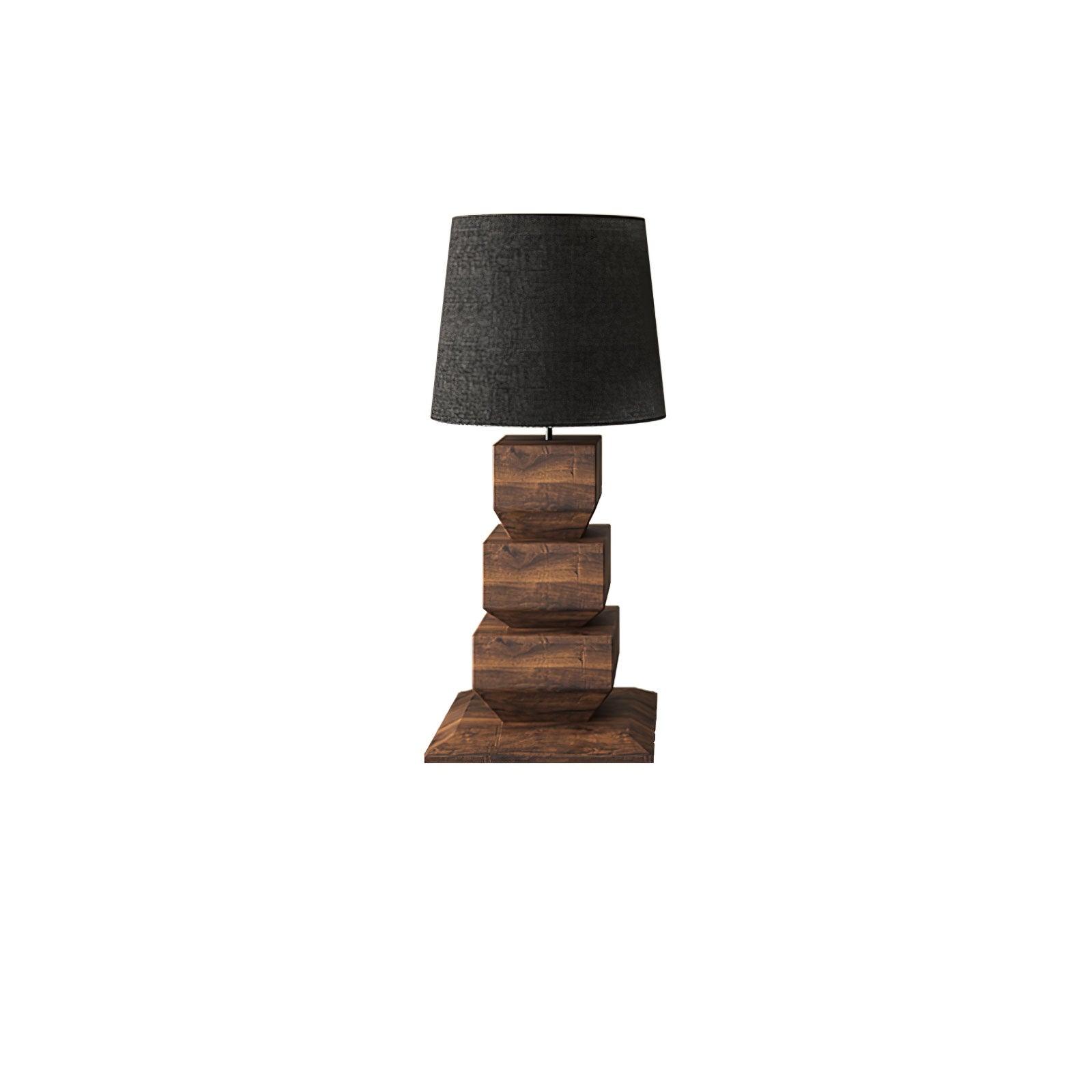 Blocka Stacked Wooden Table Lamp - Letslighting