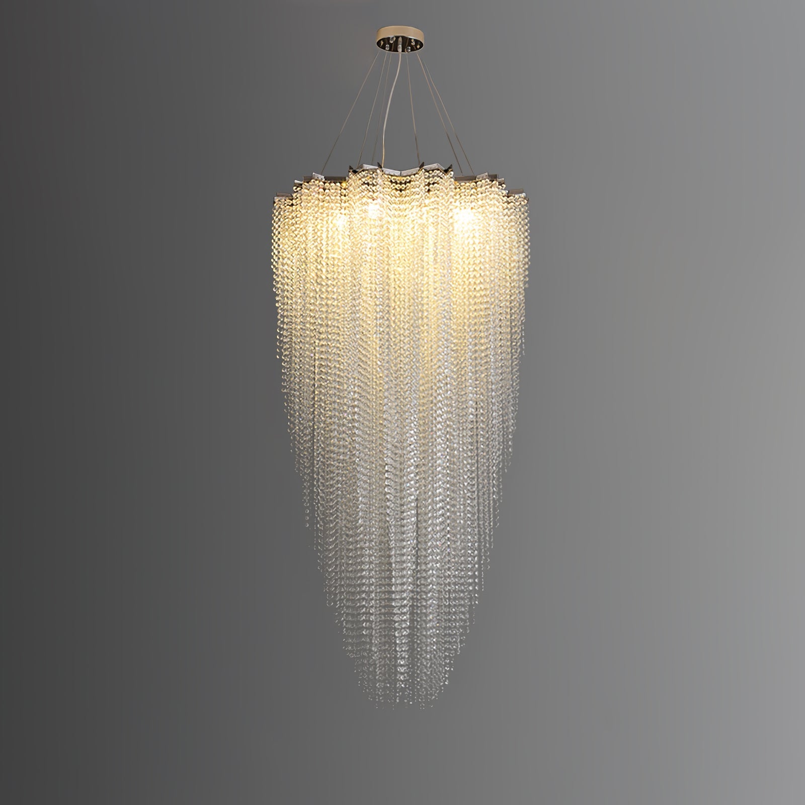 Zashayra Crystal Column Chandelier - Letslighting