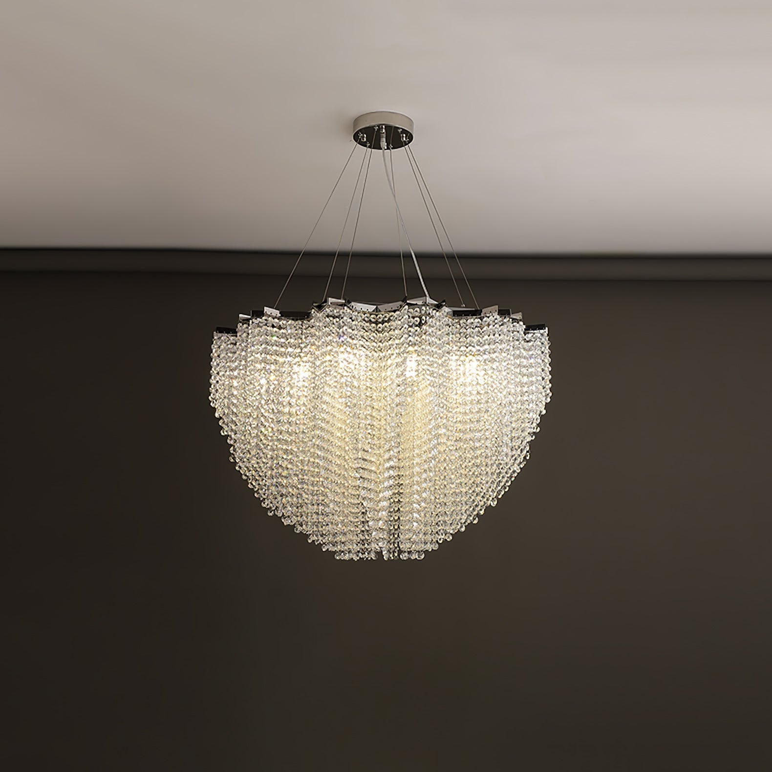 Zashayra Crystal Column Chandelier - Letslighting