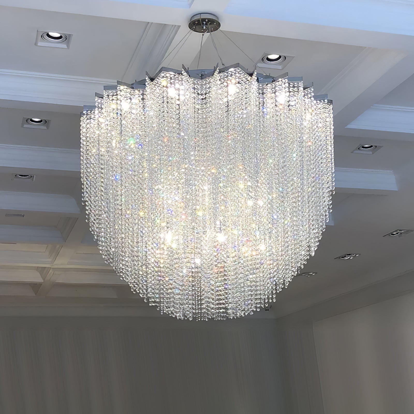 Zashayra Crystal Column Chandelier - Letslighting