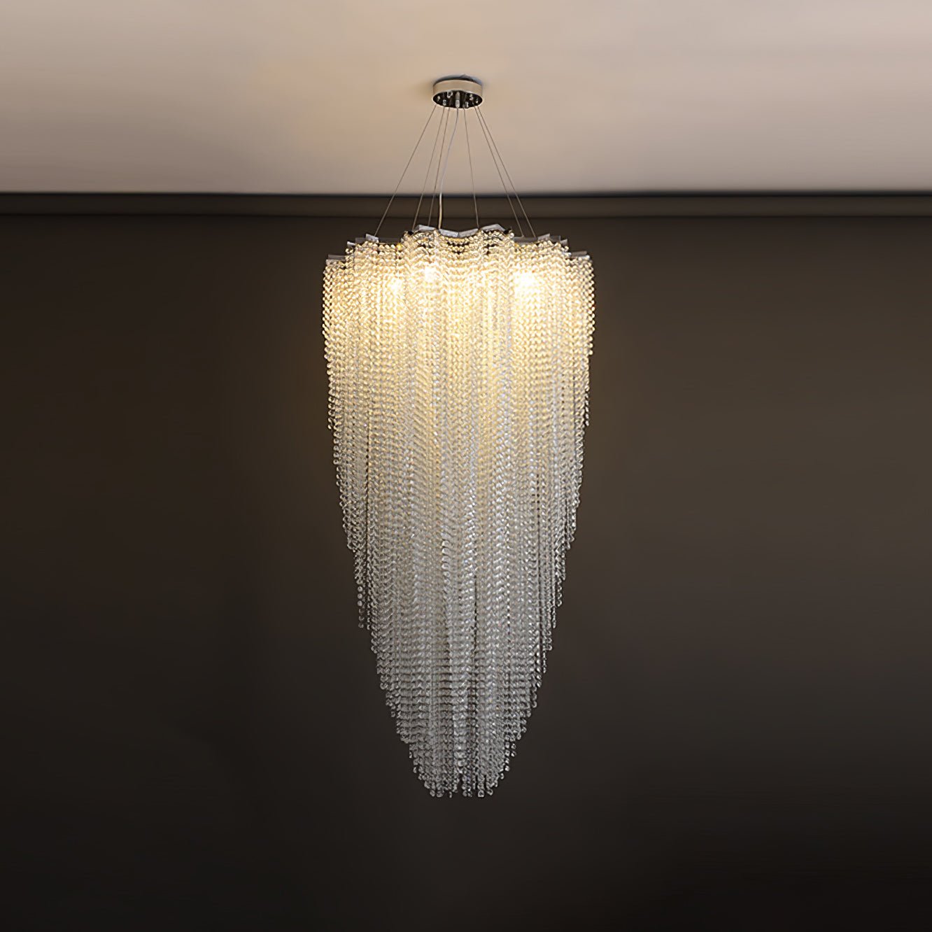Zashayra Crystal Column Chandelier - Letslighting