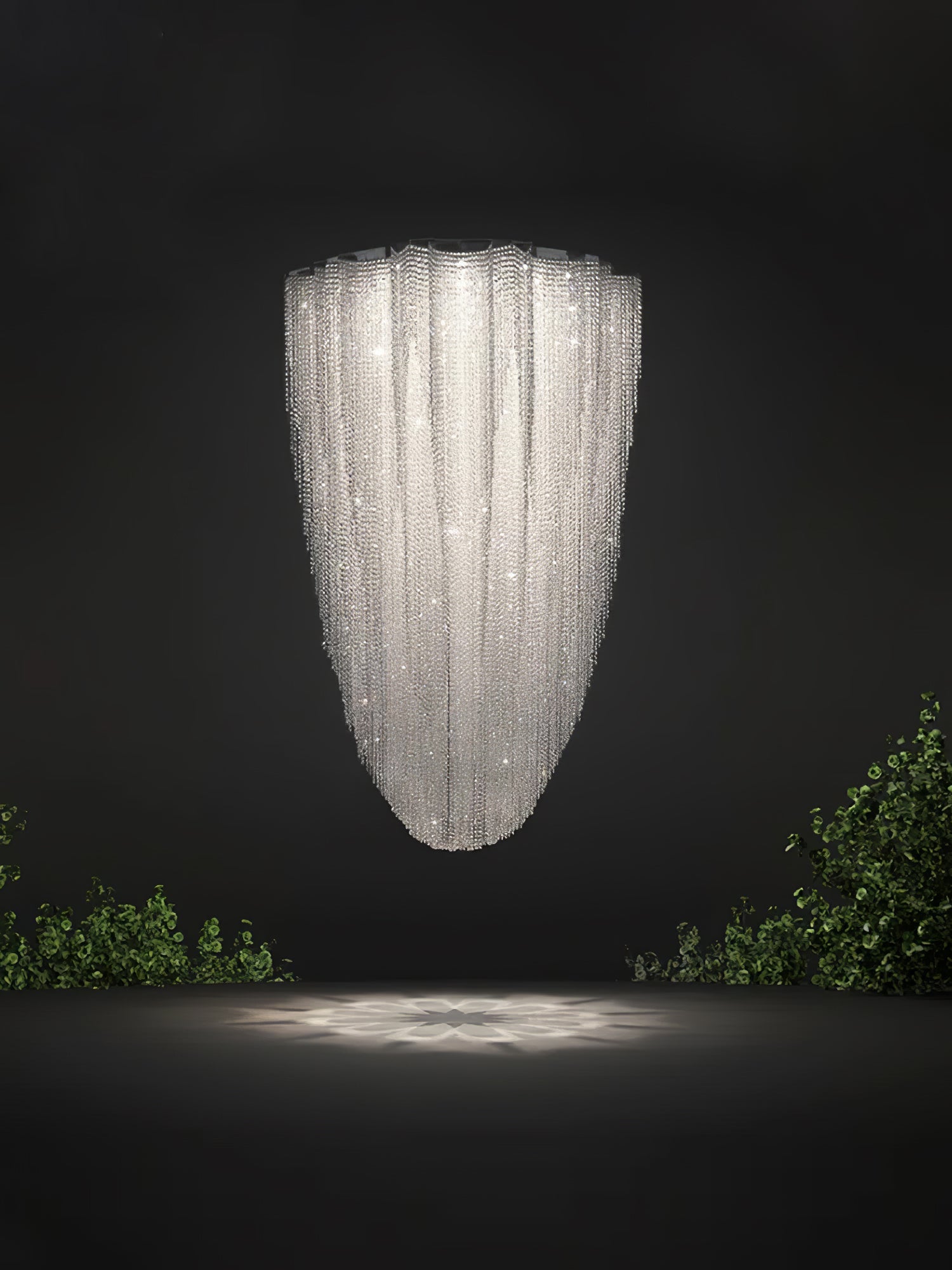Zashayra Crystal Column Chandelier - Letslighting