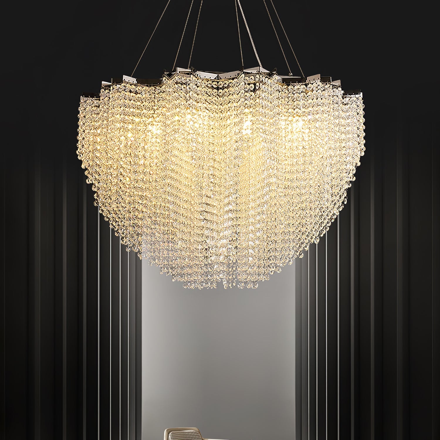 Zashayra Crystal Column Chandelier - Letslighting