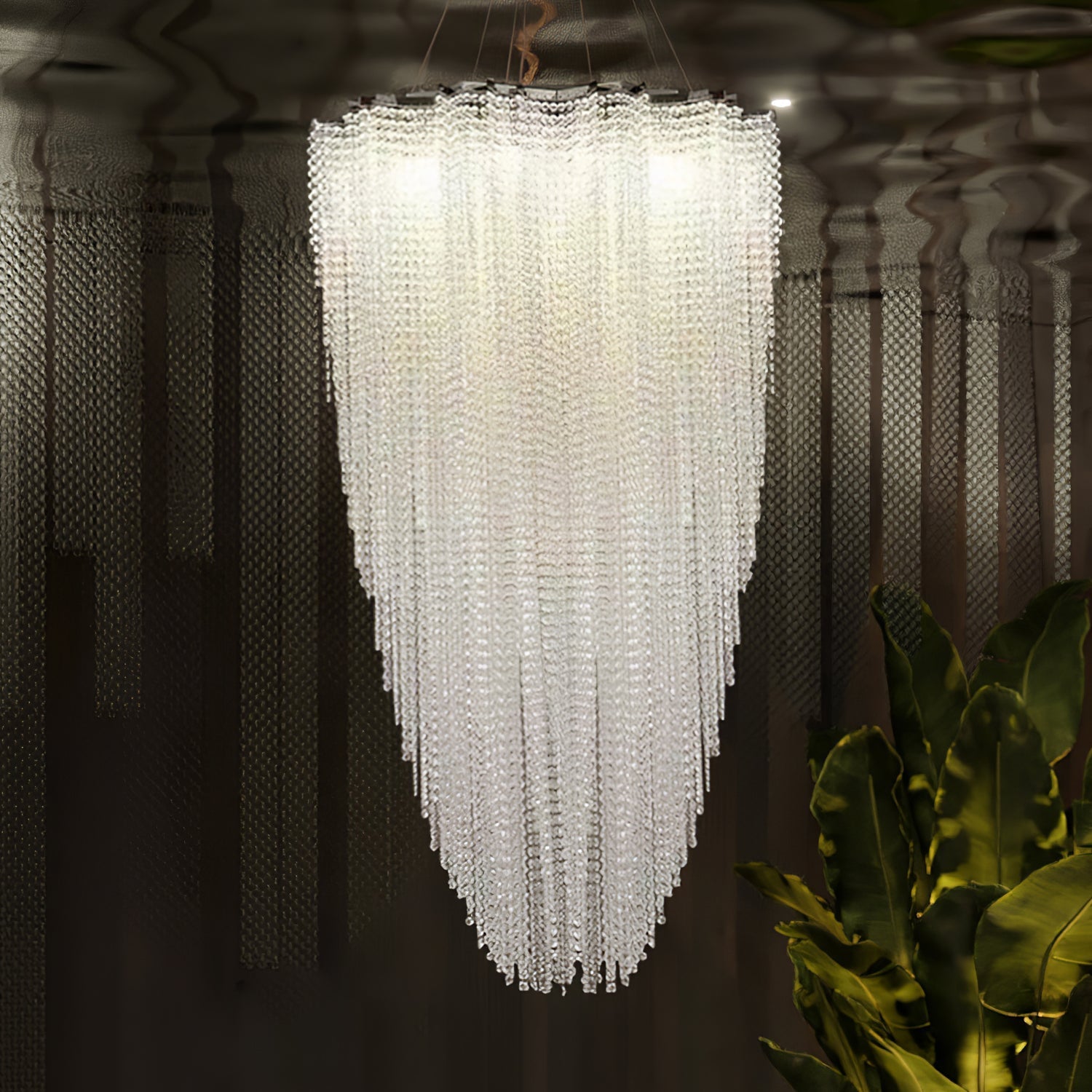 Zashayra Crystal Column Chandelier - Letslighting