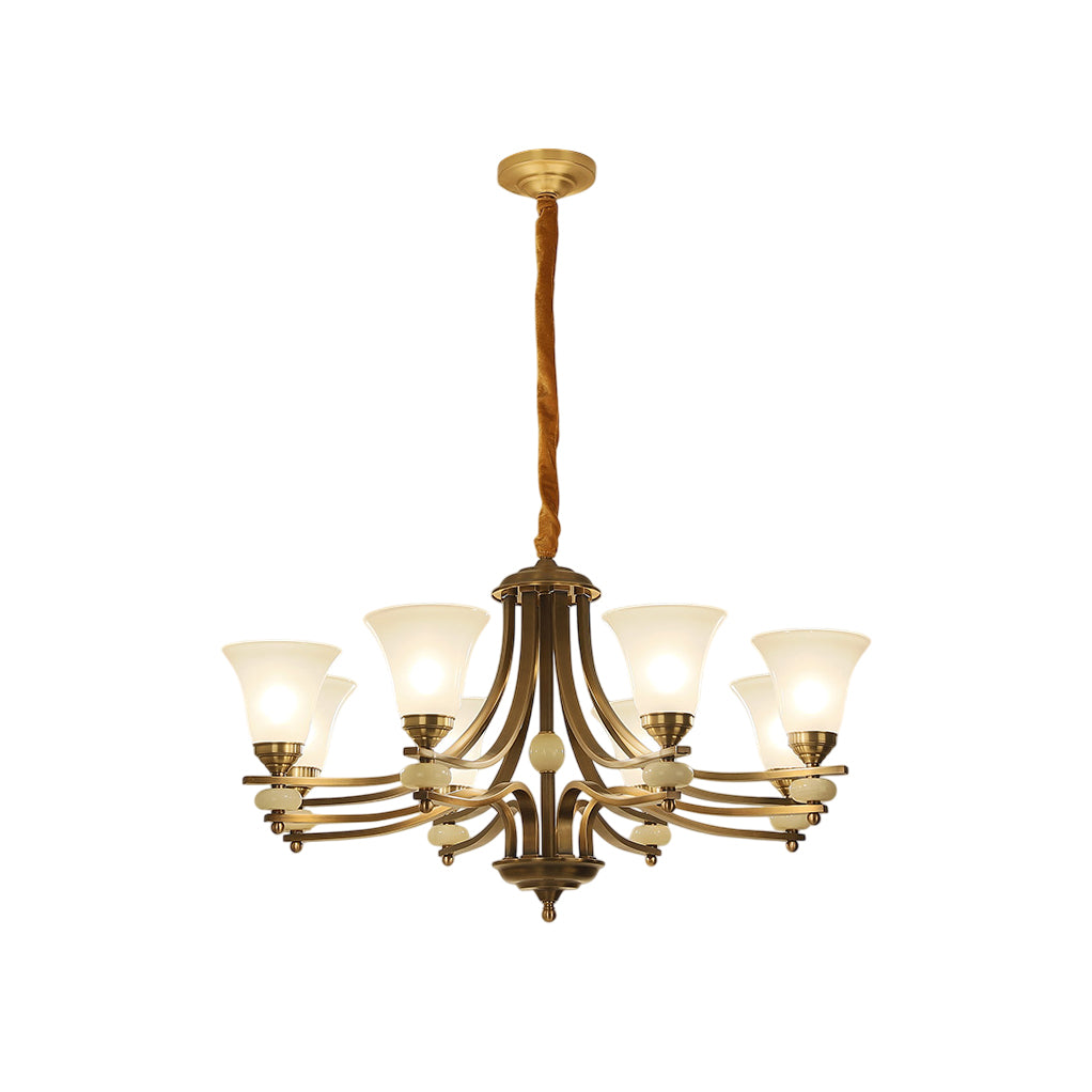 Cizorila Postmodern Luxury Brass Glass Chandelier - Letslighting