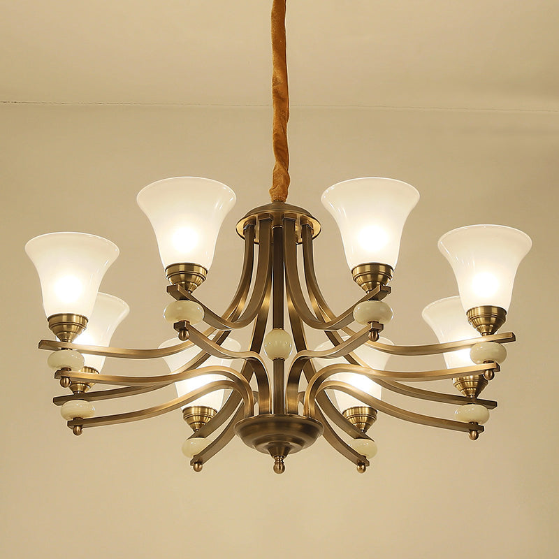 Cizorila Postmodern Luxury Brass Glass Chandelier - Letslighting
