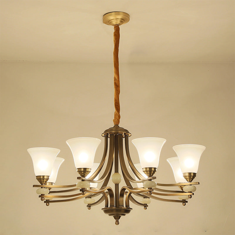 Cizorila Postmodern Luxury Brass Glass Chandelier - Letslighting