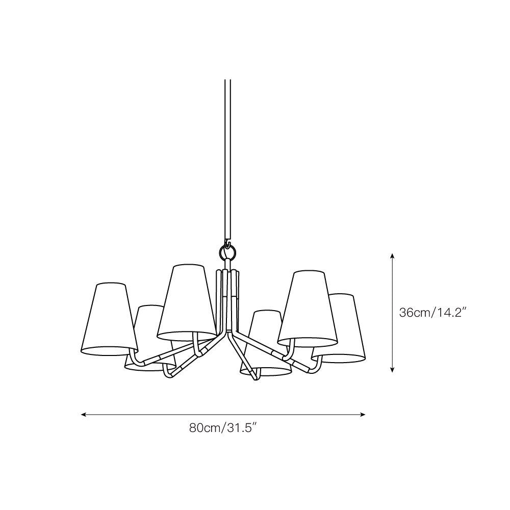 Stanwyck Vintage Industrial Fabric Chandelier - Letslighting