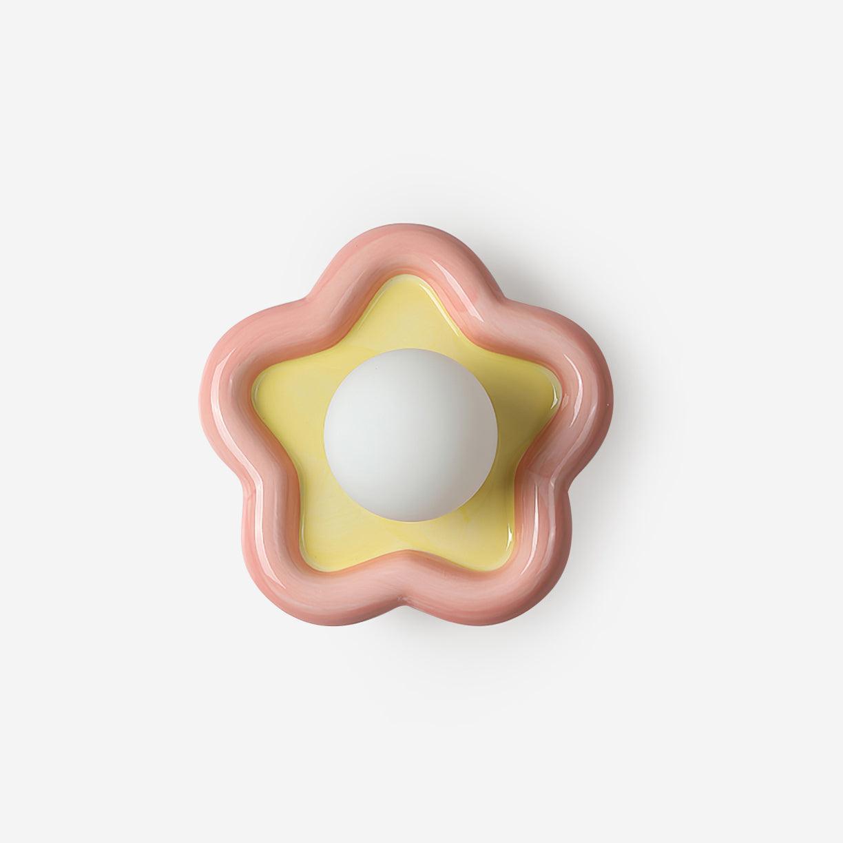 Petani Pink Yellow Flower Wall Light - Letslighting