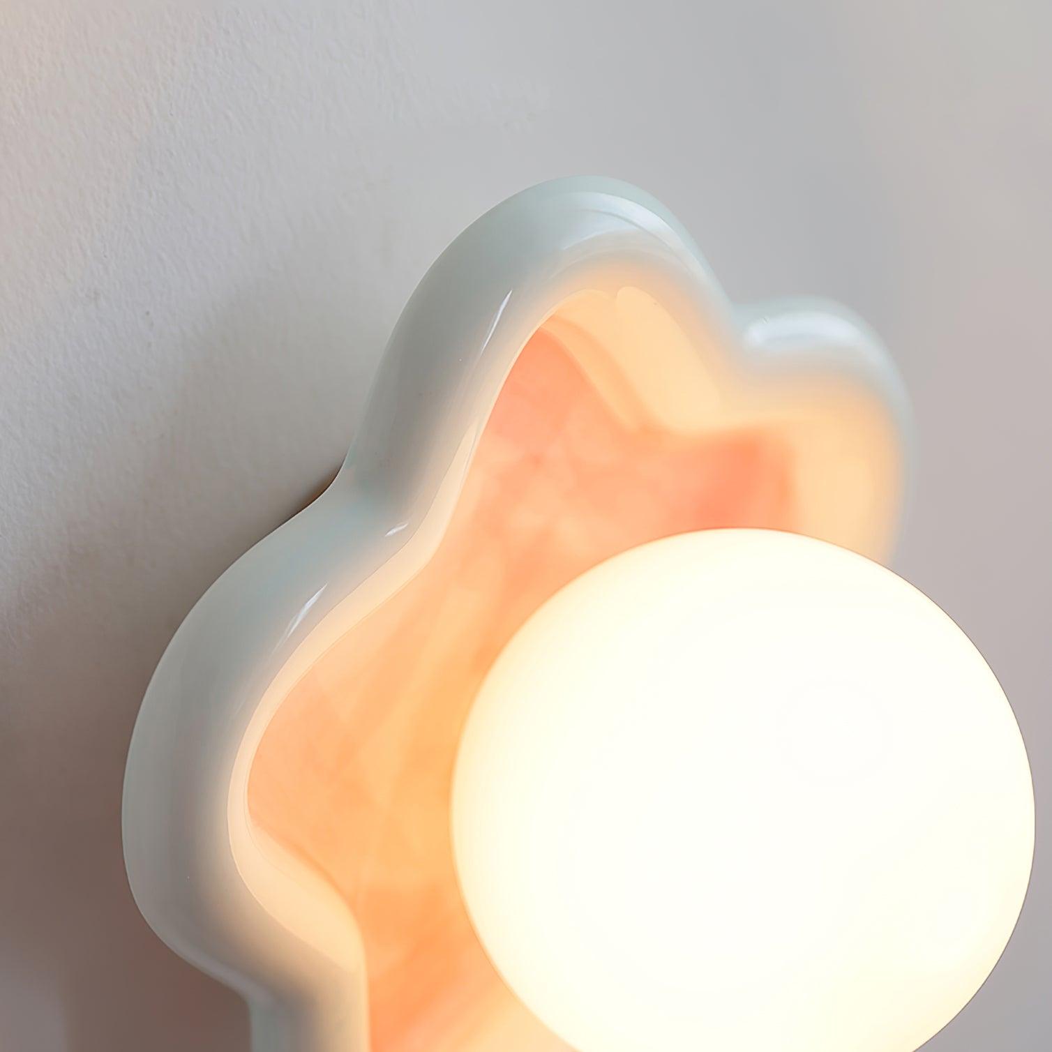 Petani Pink Yellow Flower Wall Light - Letslighting