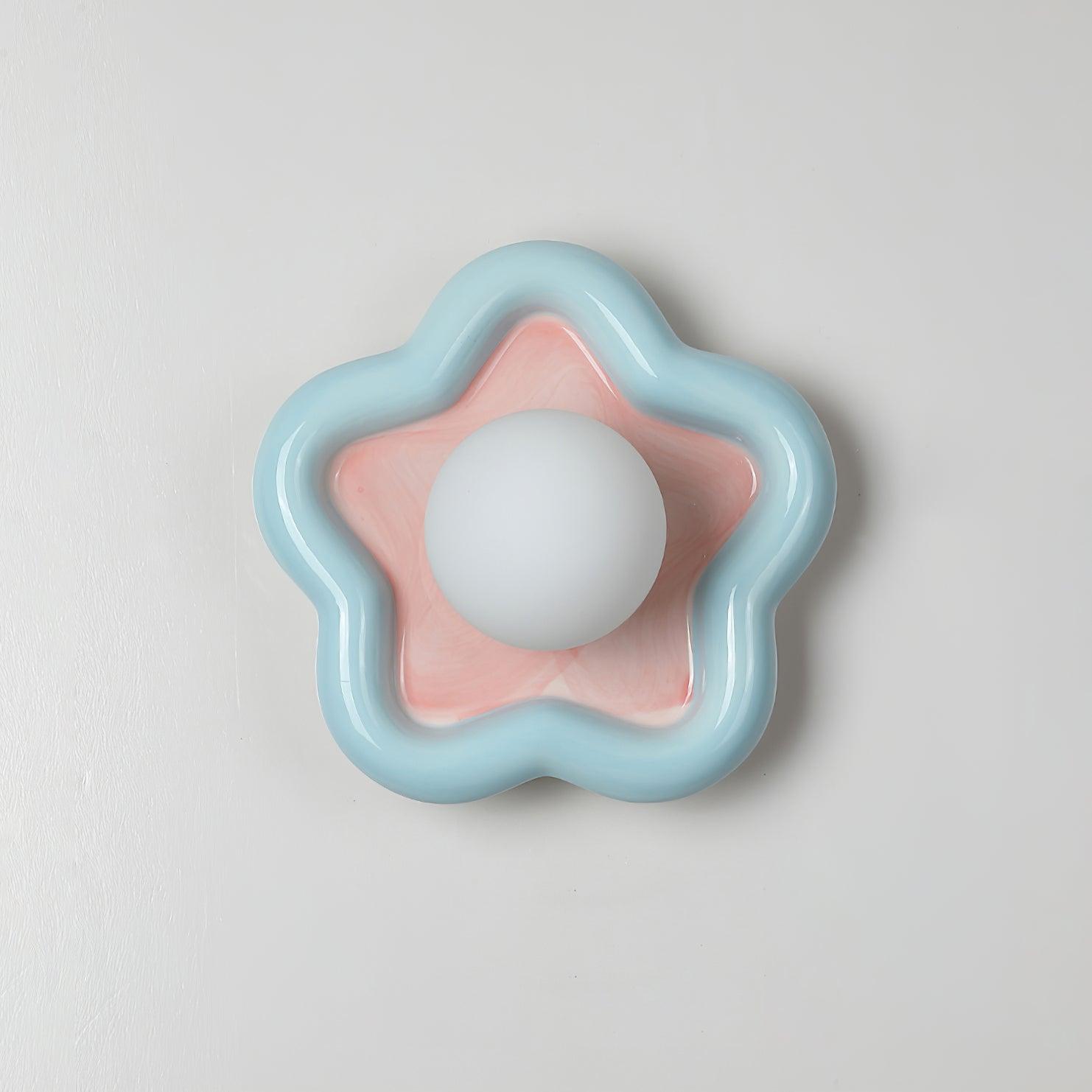 Petani Pink Yellow Flower Wall Light - Letslighting
