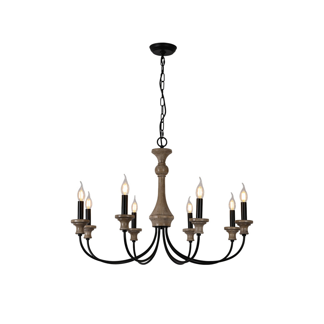 Zatheora Vintage Stardust Wooden Chandelier - Letslighting