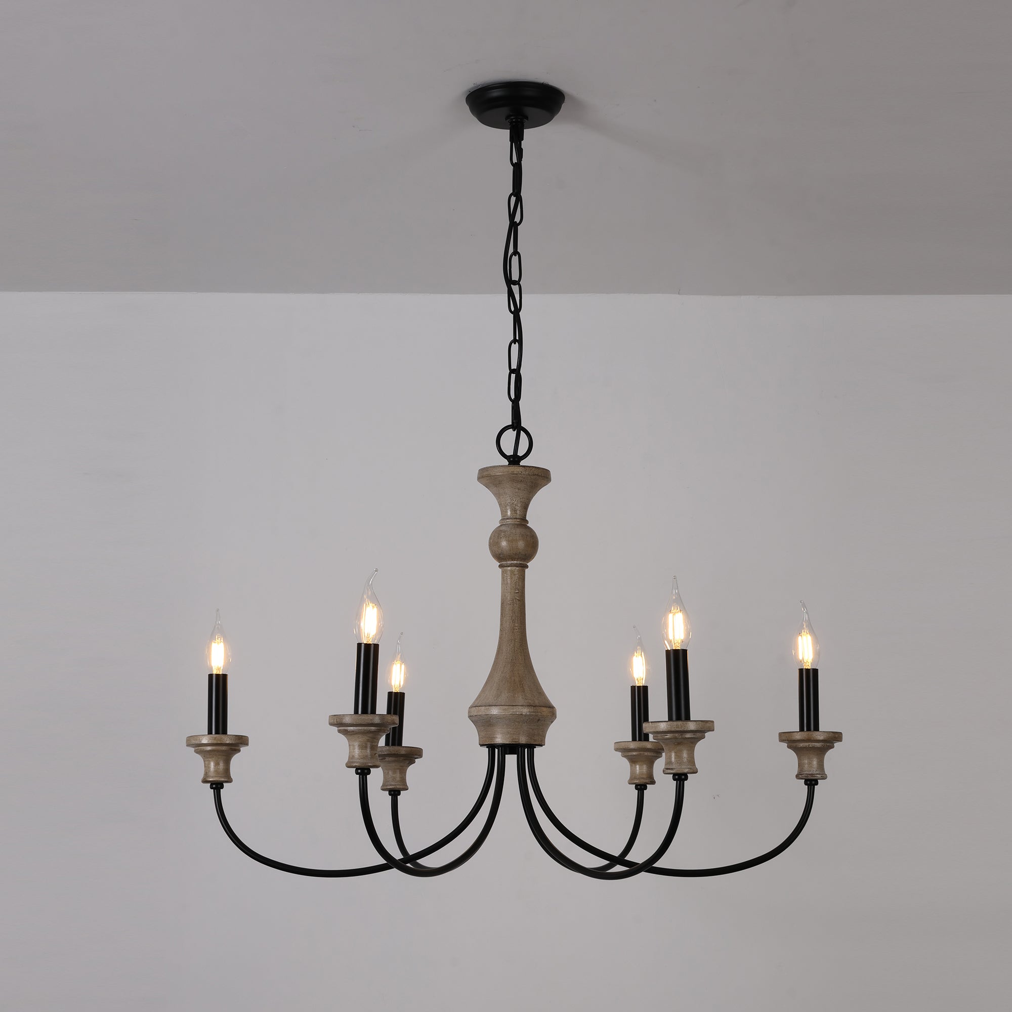 Zatheora Vintage Stardust Wooden Chandelier - Letslighting