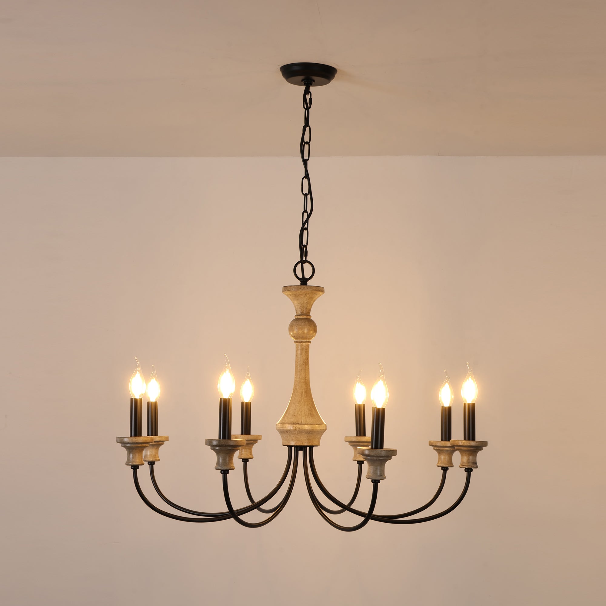 Zatheora Vintage Stardust Wooden Chandelier - Letslighting