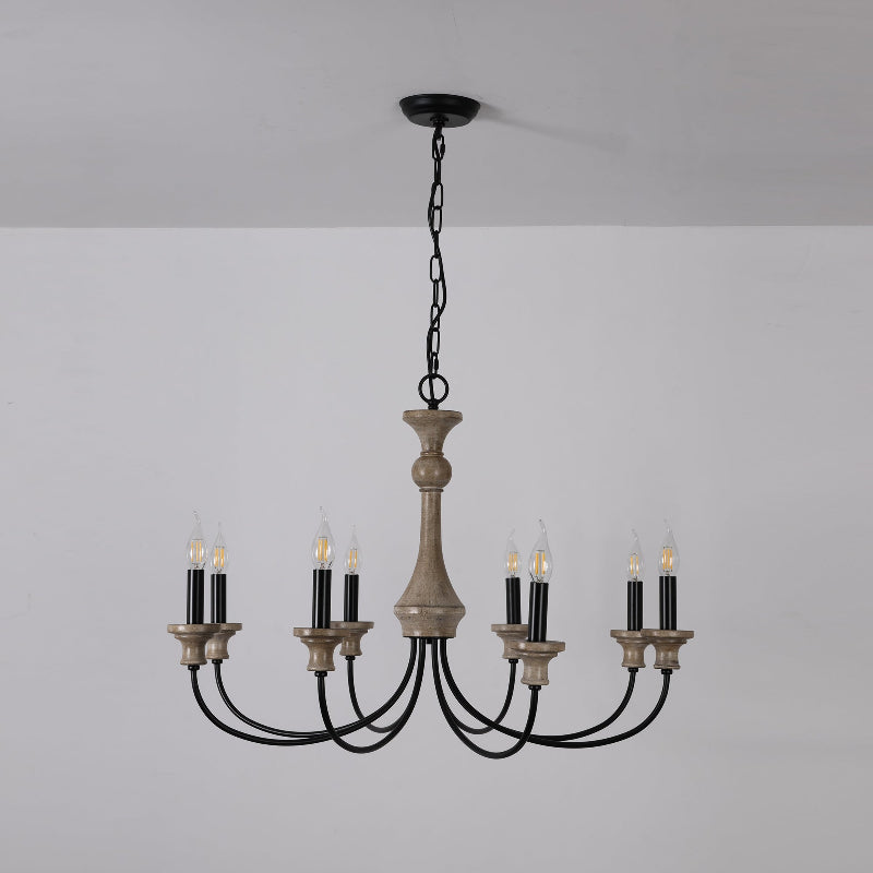 Zatheora Vintage Stardust Wooden Chandelier - Letslighting