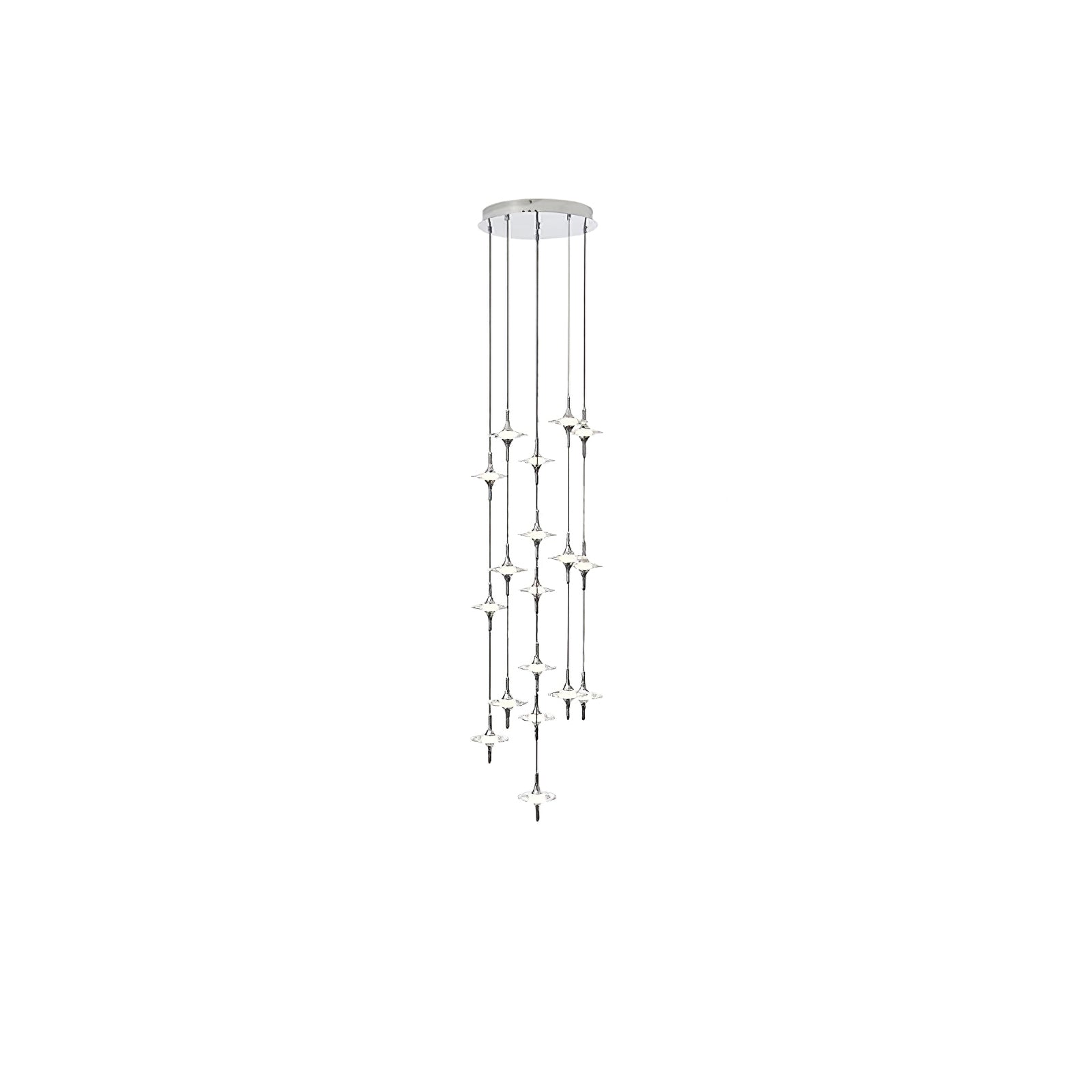 Starfall Modern Metal & Crystal Chandelier