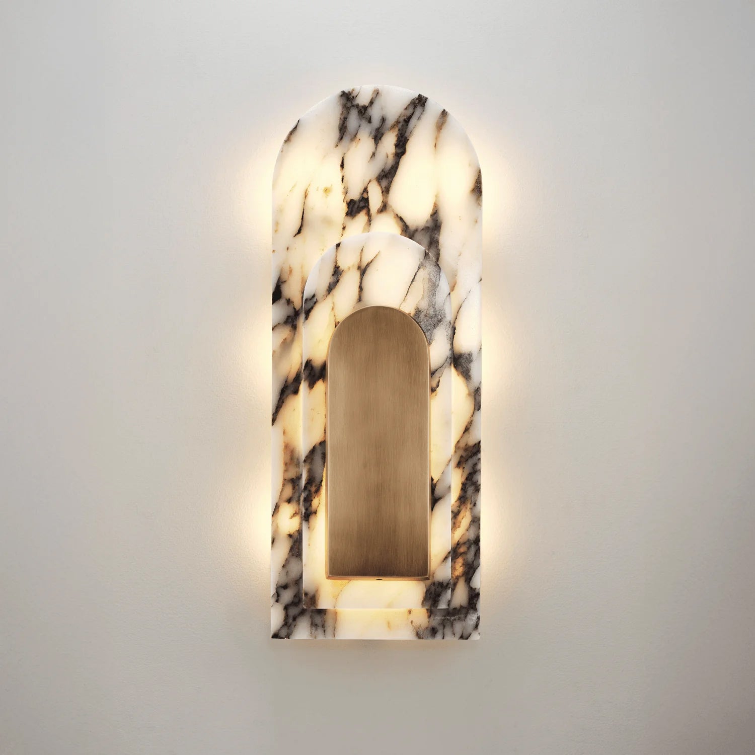 Utheisra Modern Minimalist Island Brass Marble Wall Lamp - Letslighting