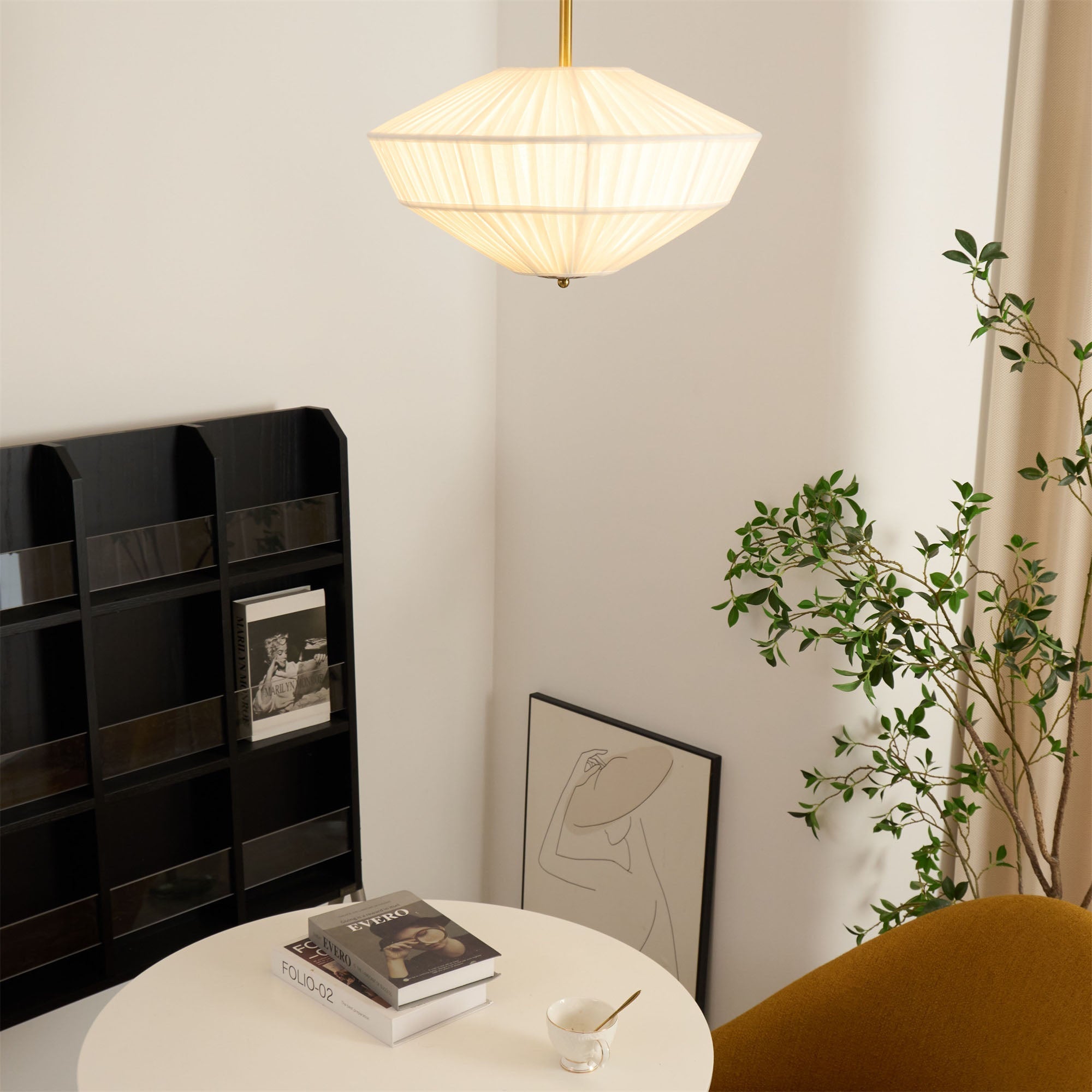 Casoreth Modern Minimalist Pleated Fabric Ceiling Lamp - Letslighting