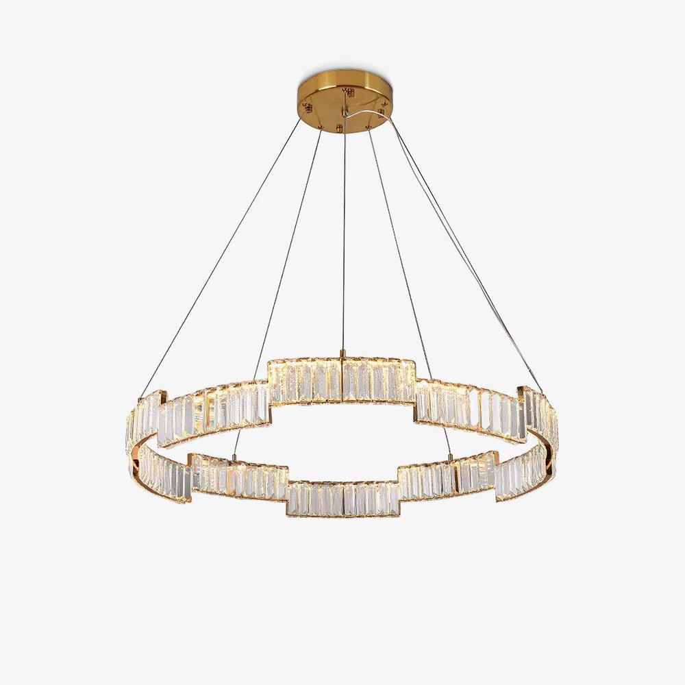 Lustra Chandelier Crystal with Gold Frame - Letslighting