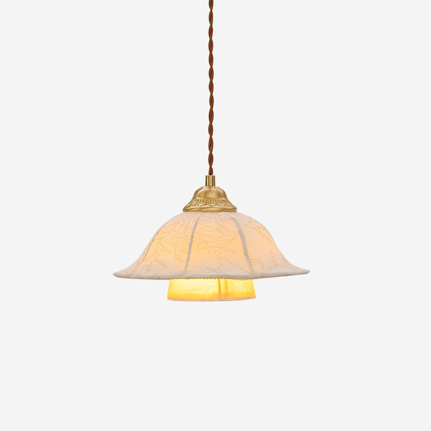 Stella Pendant Lamp Floral Fabric - Letslighting