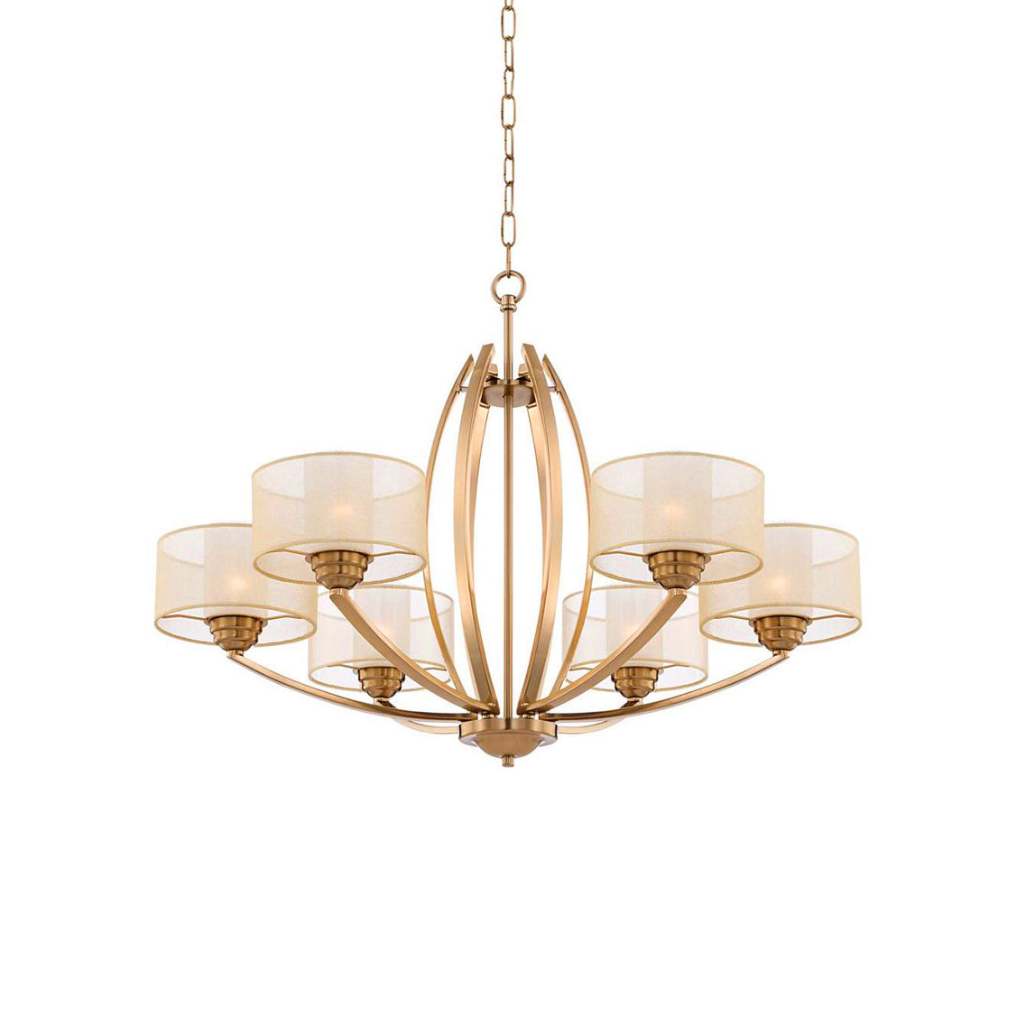 Lyvelus Postmodern Luxury Brass Fabric Chandelier - Letslighting
