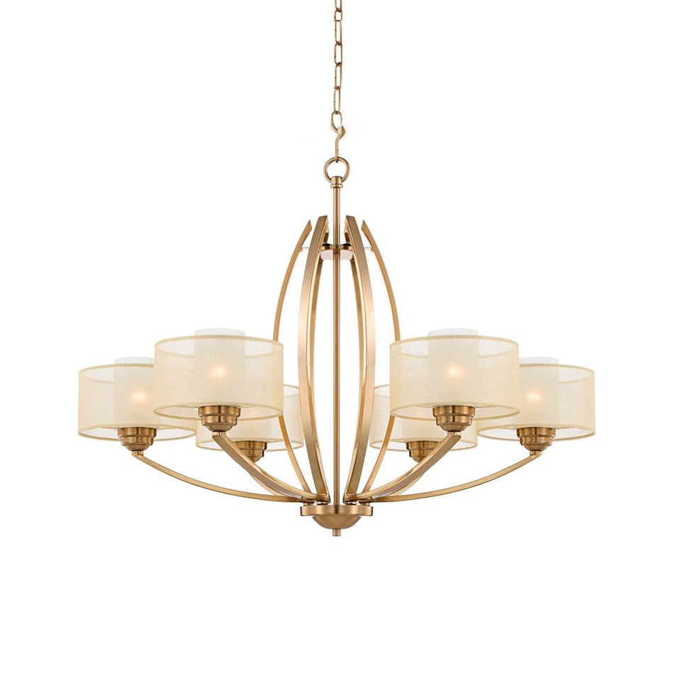 Lyvelus Postmodern Luxury Brass Fabric Chandelier - Letslighting