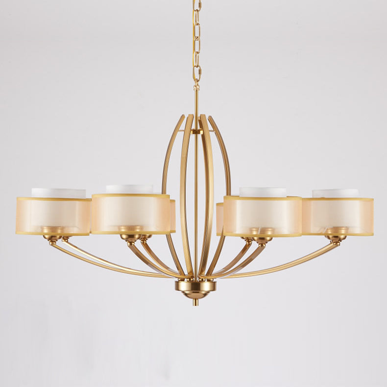 Lyvelus Postmodern Luxury Brass Fabric Chandelier - Letslighting