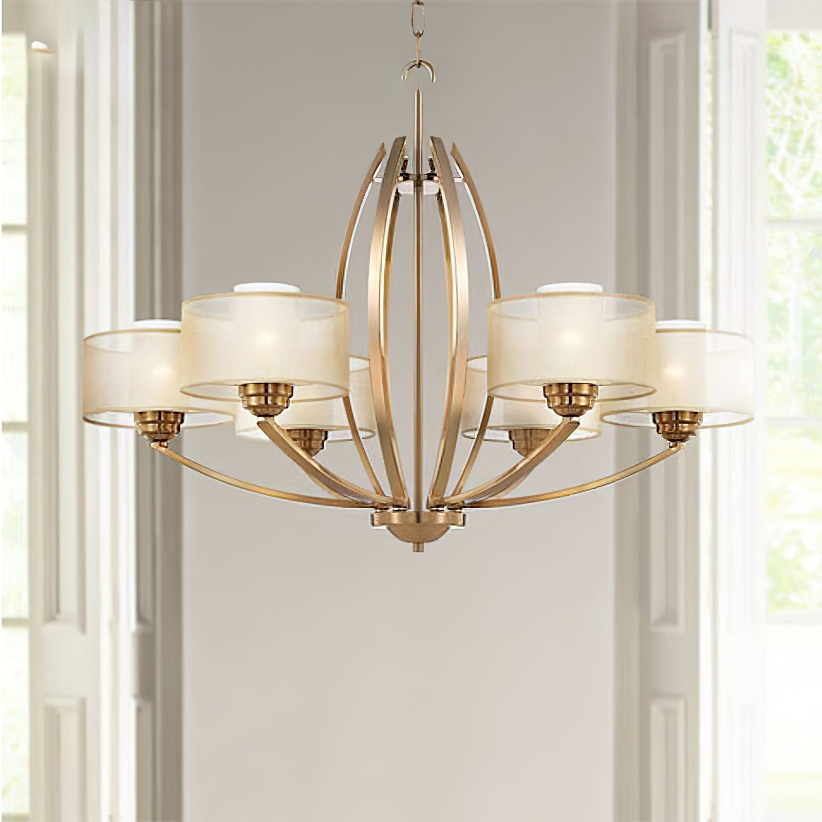 Lyvelus Postmodern Luxury Brass Fabric Chandelier - Letslighting