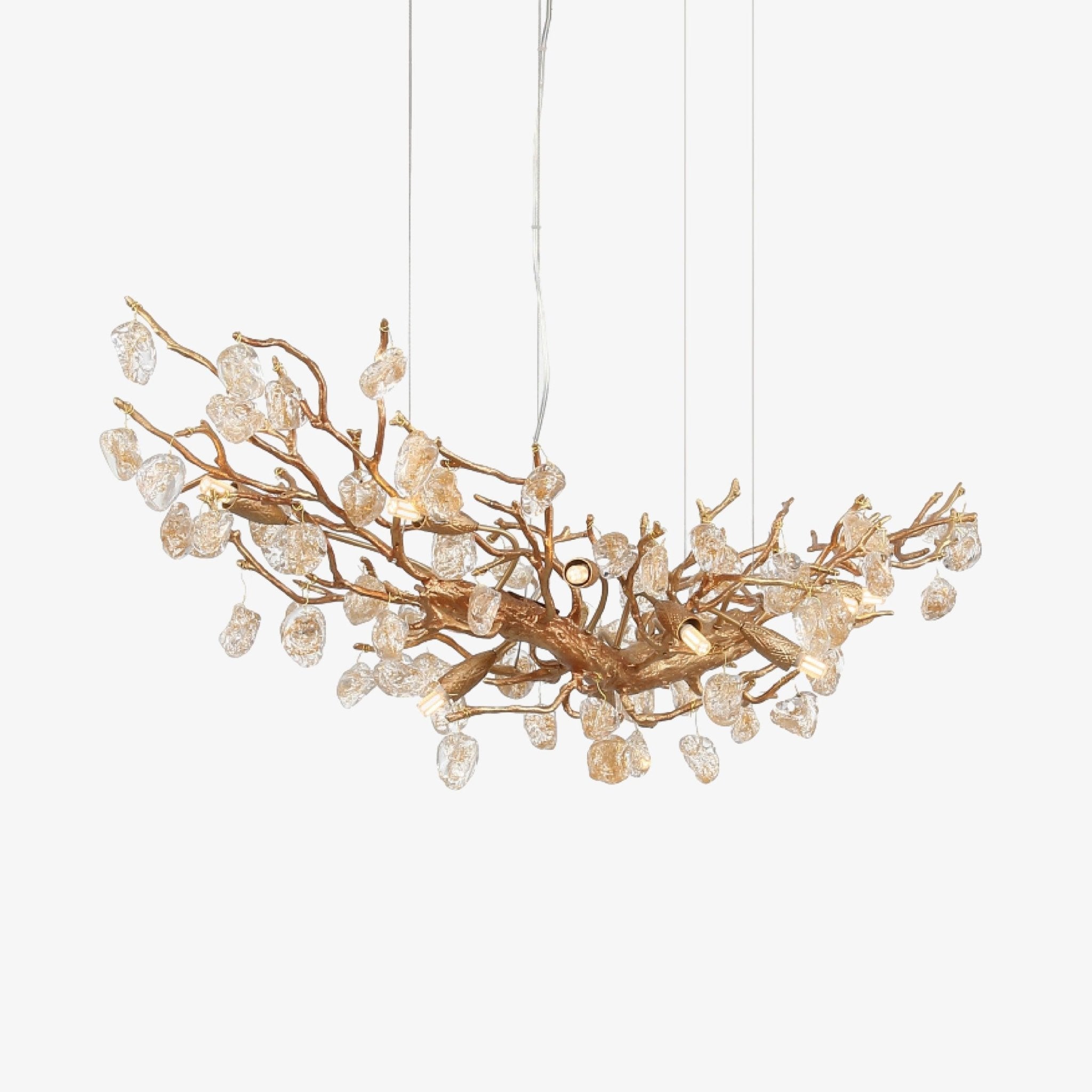Arborea Brass Branch Crystal Chandelier - Letslighting
