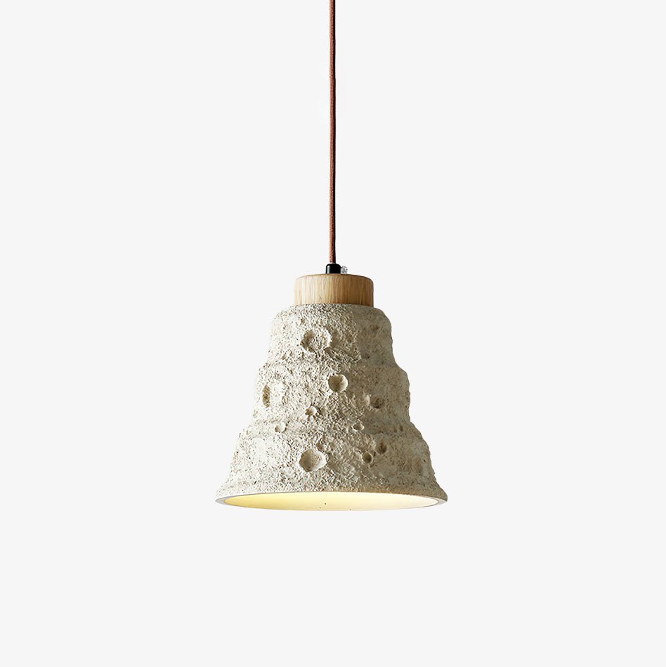 Ilphaeth Nordic Art Bell Stone Wood Pendant Light - Letslighting