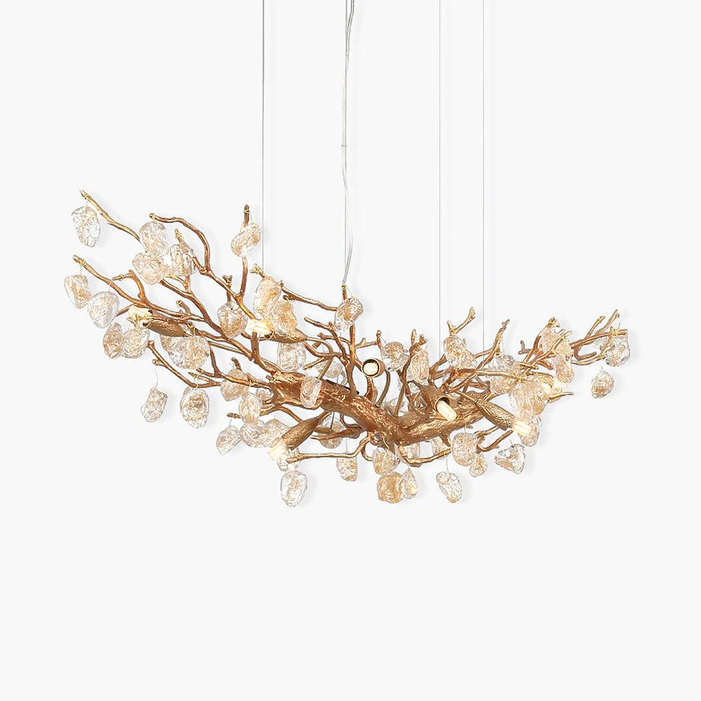 Arborea Brass Branch Crystal Chandelier - Letslighting