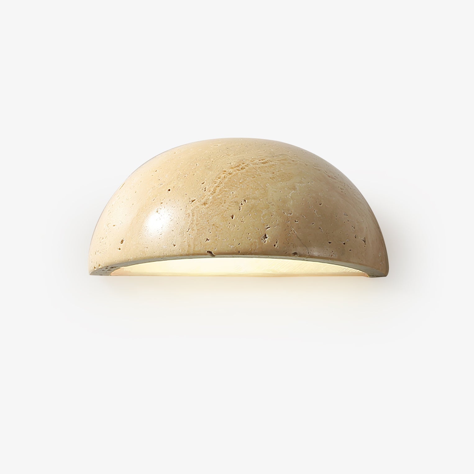 Vethayra Half-Dome Travertine Wall Light - Letslighting