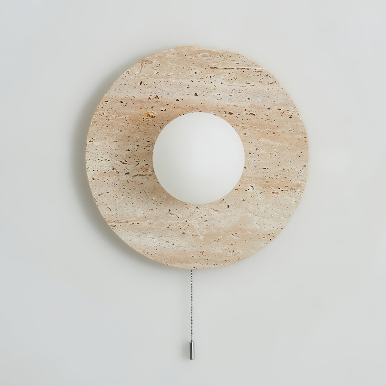 Vephair Bowl-Frame Travertine Wall Light - Letslighting