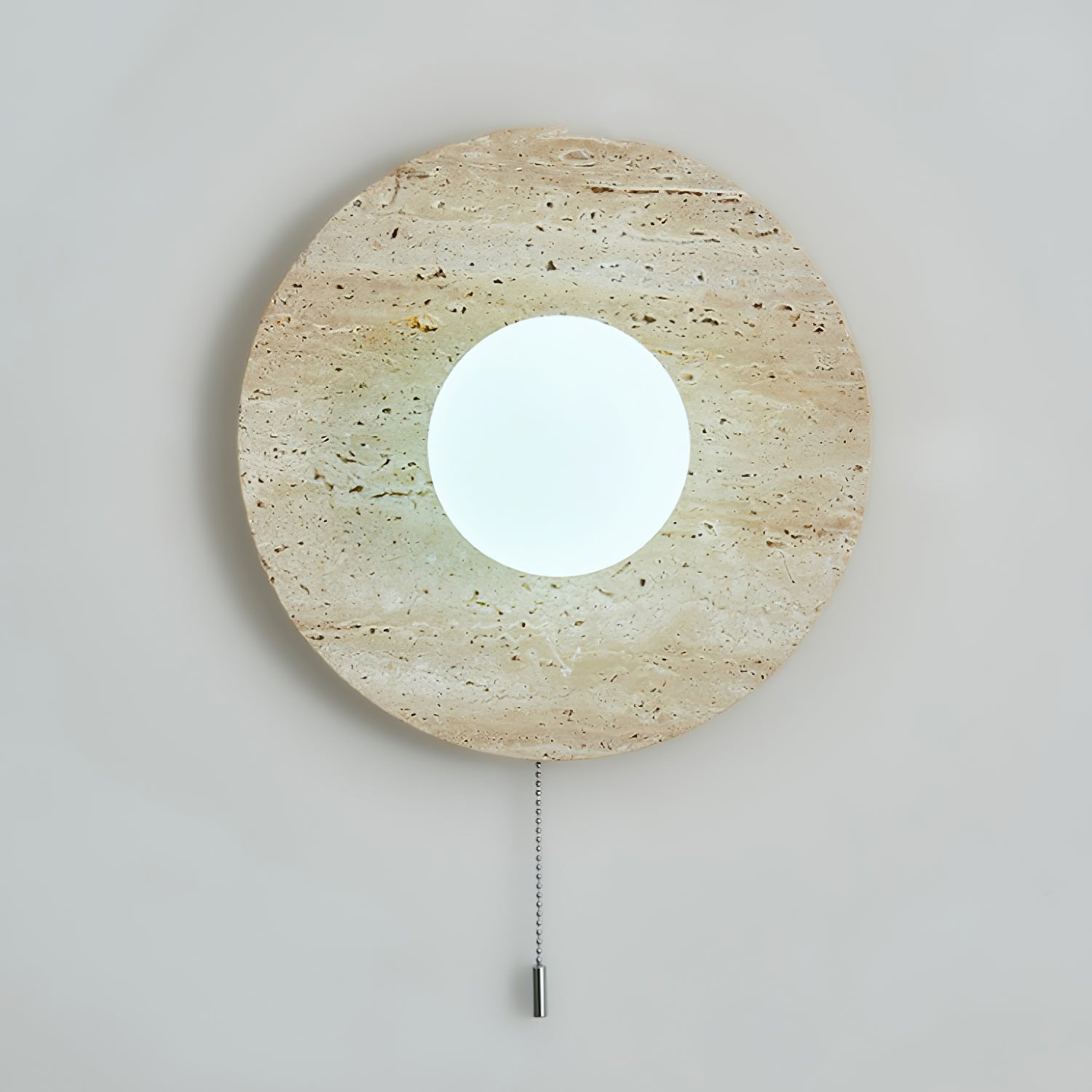 Vephair Bowl-Frame Travertine Wall Light - Letslighting