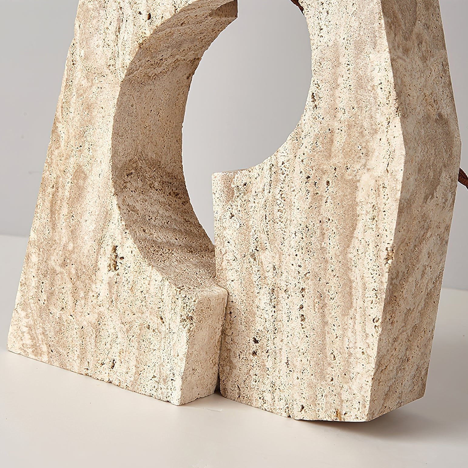 Arvinyra Sculptural Travertine Table Lamp - Letslighting