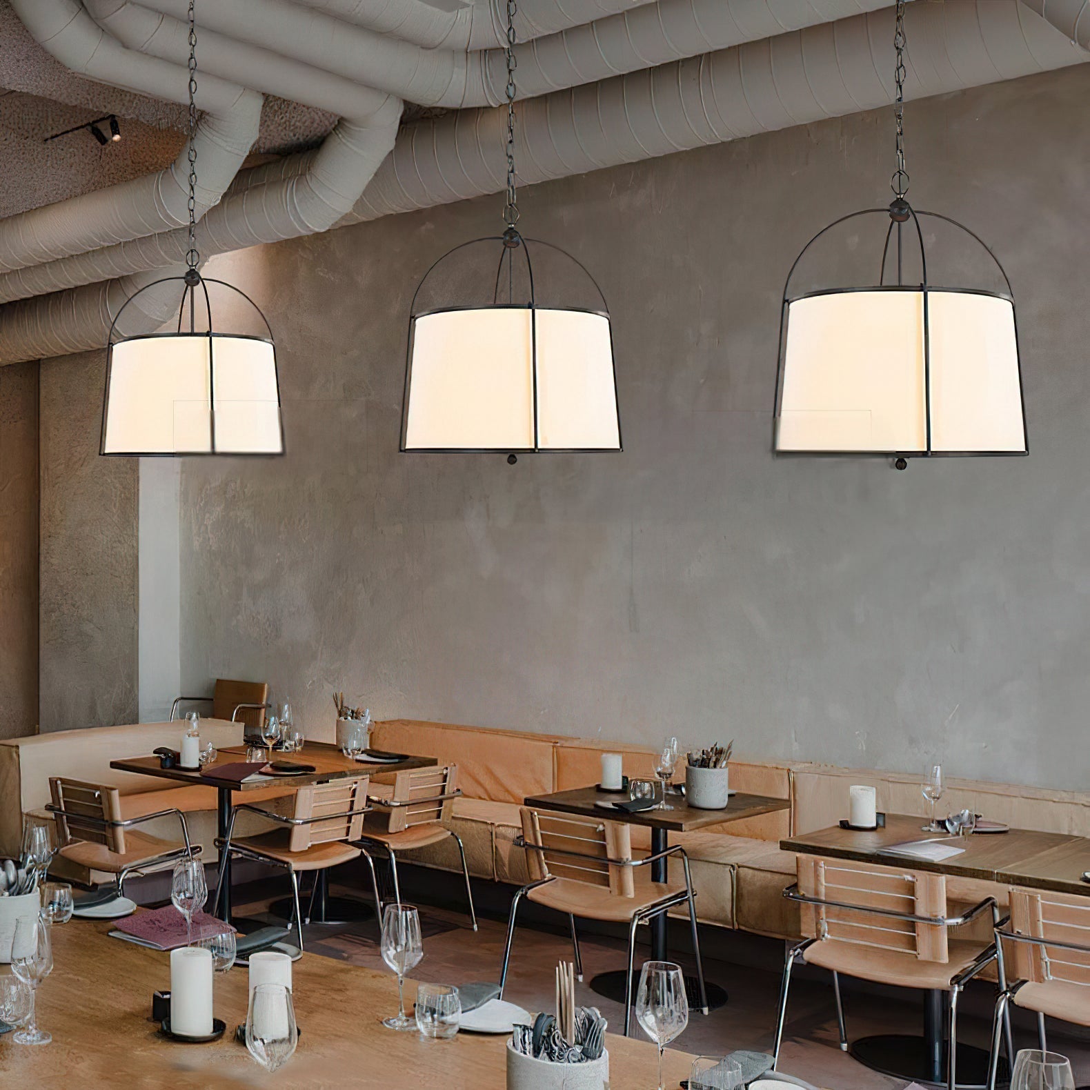 Flare Vintage Industrial Fabric Pendant Lamp - Letslighting