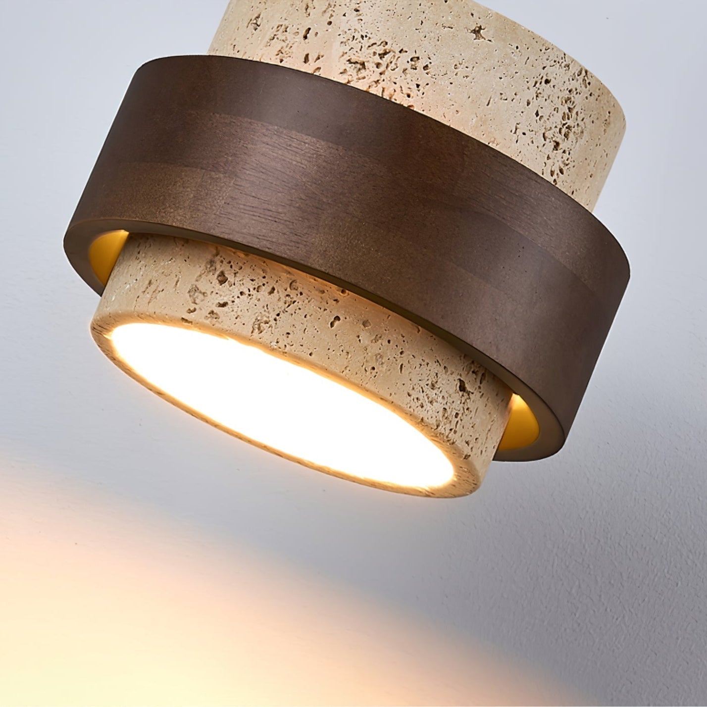 Eltalor Layered Ring Travertine Ceiling Light - Letslighting