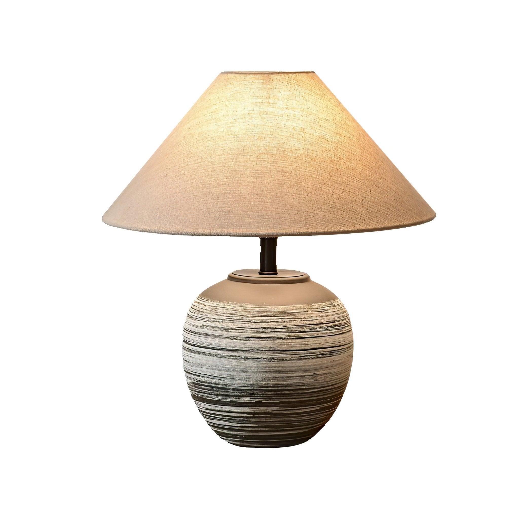 Strata Modern Ceramic & Fabric Table Lamp