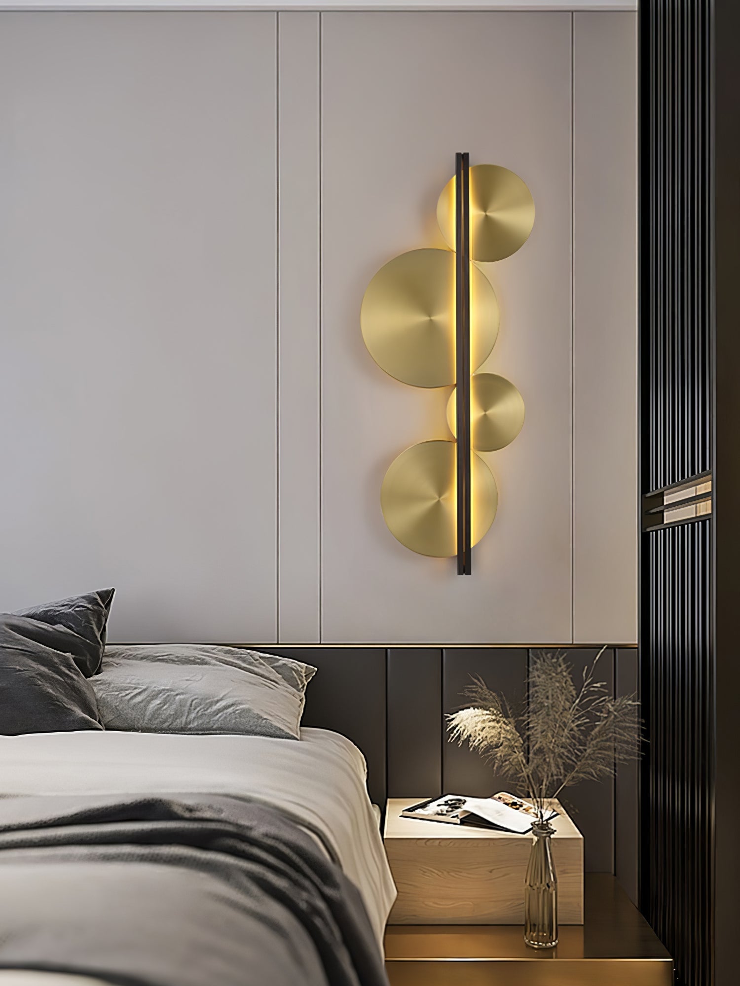 Lustra Wall Lamp Gold Circular Sculptural - Letslighting